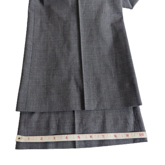 Theory Women's Wool Wide leg Lightweight Grey Dress Pants Size 4 - Picture 10 of 11